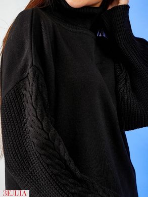 Тепла сукня-туніка чорного кольору, в універсальному розмірі 42-46.