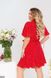 Легка сукня на запах в горошок у розмірі 58-60, колір червоний в білий горох