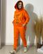 Спортивний костюм оверсайз з подовженим худі, розміри 50-52, 54-56, 58-60 колір помаранчевий