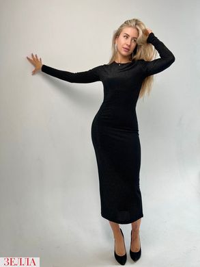 Блискуча сукня міді в розмірі 42-44, 46-48, колір чорний.