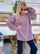 Жіночий однотонний в'язаний (50% акрил, 50% вовна) светр oversize колір кавовий в універсальному розмірі 42-46