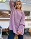 Женский однотонный вязаный (50% акрил, 50% шерсть) свитер oversize цвет кофейный в универсальном размере 42-46