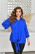 Блуза вільного силуету в розмірі 48-50, 52-54, 56-58, 60-62, 64-66, колір яскраво-синій.