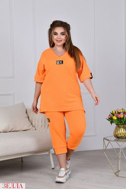 Спортивний костюм , туніка+штани, розмір 52-54,56-58,60-62,64-66., колір оранжевий