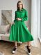 Вельветова сукня довжиною міді, розміри 42-44, 46-48, колір зелений