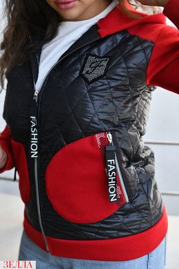 Куртка стьобана плащівка, в розмірі 48-50, 52-54, 56-58, колір червоний.