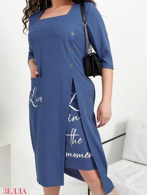 Розкішна сукня в розмірі 48-50, 52-54, 56-58, колір джинс.