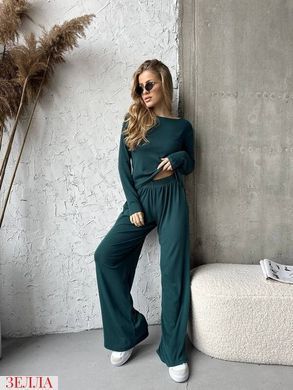 Костюм з трикотажу Джерсі в розмірі 42-44, 46-48, колір зелений.