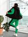 Женский комбинированый утепленный спортивный костюм с жилеткой цвет зеленый в размере 48-50, 52-54, 56-58