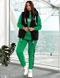 Женский комбинированый утепленный спортивный костюм с жилеткой цвет зеленый в размере 48-50, 52-54, 56-58